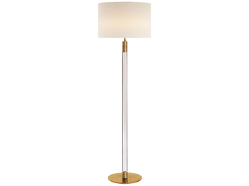RIGA - Metal and glass floor lamp with linen shade by Visual Comfort Europe - view 2